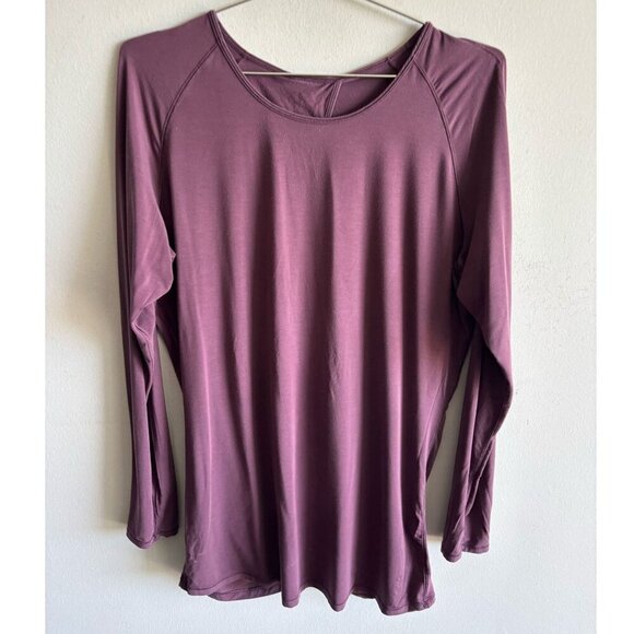 Lululemon Women Long Sleeve Deep Stretch Round Neck Top Grape Size Medium - Picture 8 of 11